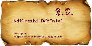 Némethi Dániel névjegykártya